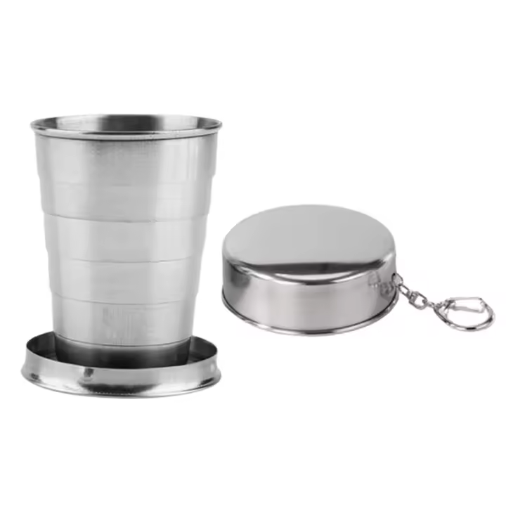 Taza telescópica plegable del vidrio/de la taza del viaje del acero inoxidable - 1