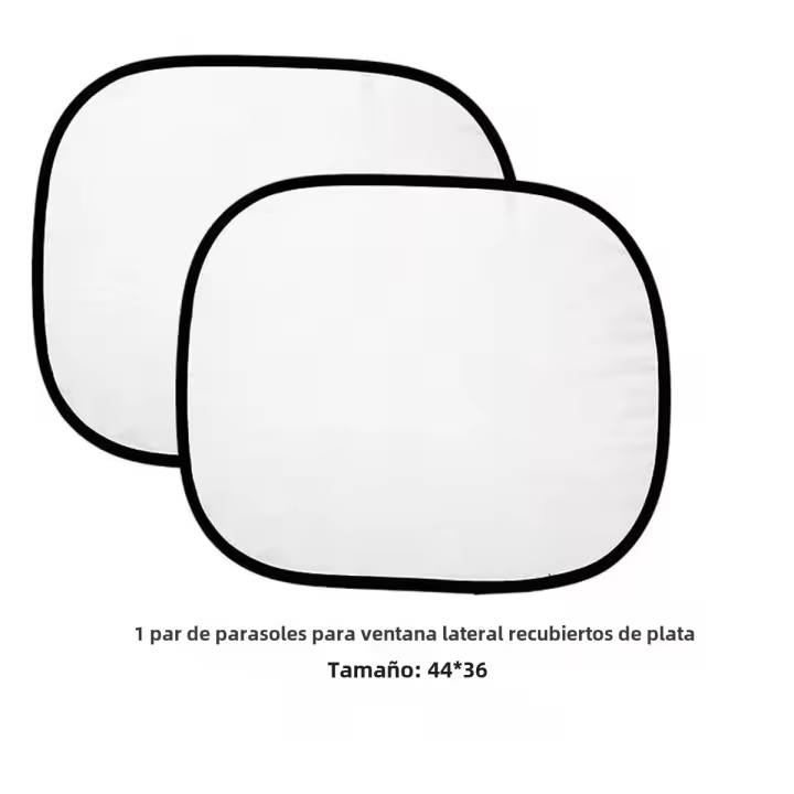 2 Pack Pantallas De Sol Para Ventanas De Coche (44x36) Protección Contra Rayos UV Y Reflectancia De Plata Bloqueador De Resplandor Y Sombra Lateral - 1