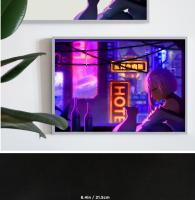 Lámpara De Noche LED Neón Edgerunners Anime Cyberpunk Con Efecto 3D Decoración De Habitación Para Otaku Gamers Luz De Mesa Con 3 Colores Frío Calido Neutro Tamaño 30cm - details 7