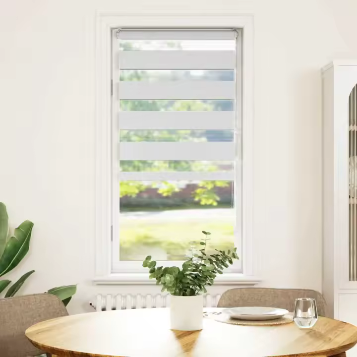 Estor cebra blanco 55x150 cm tejido ancho 50,9 cm poliéster - 1