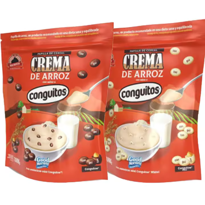 Pack 2kg:crema de arroz sabor conguitos dark+conguitos white - 1