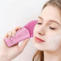 Limpiafaccia Eléctrico Recargable Ultrasonido Vibration Silicón Portátil Masajeador Facial Eléctrico Para El Hogar - details 1
