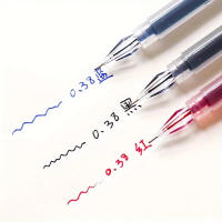 3pcs Rotuladores De Tinta Gel 0.5mm Fino Secado Rápido Negro Azul Rojo Para Escuela Y Oficina Suministros De Escritura - details 4