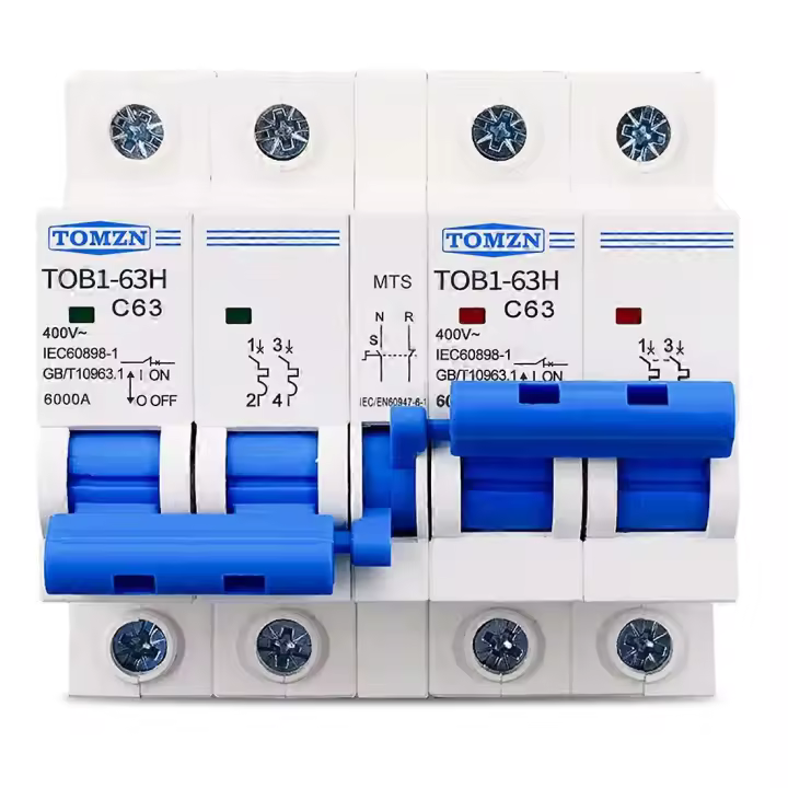 2P+2P AC Manual Transfer Switch Circuit Breaker MCB 50HZ/60HZ, 16A - 1