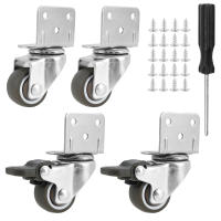 4Pcs Rodillos De Silla Universal Con Giradiscos Resistentes Y Furtivos Para Muebles Con Freno De Seguridad Para Mesa Silla Sofá - details 7