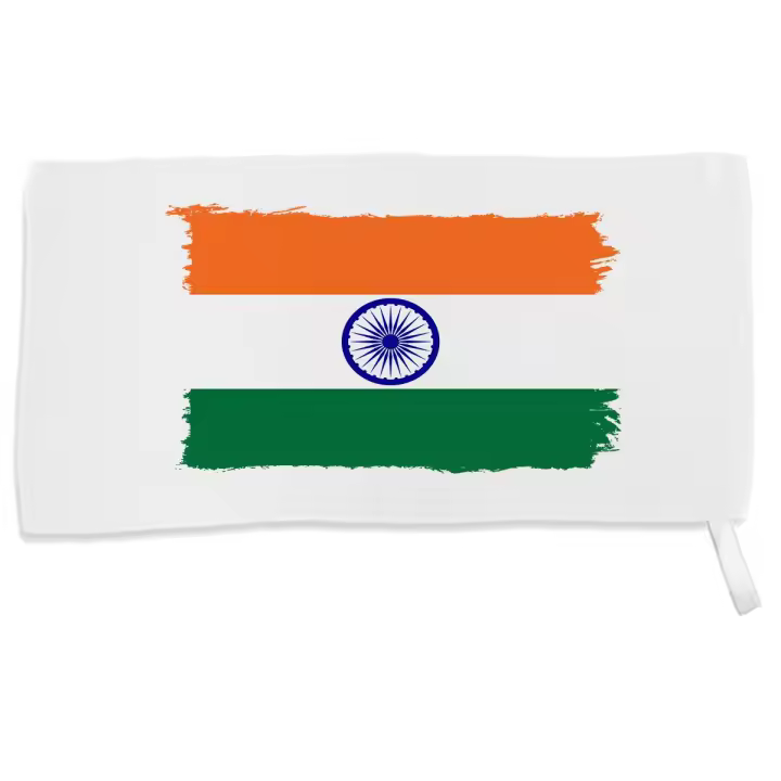 MERCHANDMANIA TOALLA PEQUEÑA ABSORBENTE bandera india pais gobierno indú indios suave personalizada con cinta elastica - 1