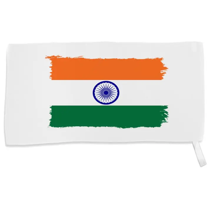 MERCHANDMANIA TOALLA PEQUEÑA ABSORBENTE bandera india pais gobierno indú indios suave personalizada con cinta elastica - 1