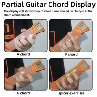 Herramienta De Práctica De Acordes De Guitarra Portátil Con Cabeza De Guitarra Y Chart De Acordes Rotatorio Para Principiantes - details 13