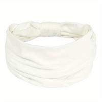 Headband Ancho Para Mujer Accesorio De Pelo Con Lazo Estilo Sólido Para Maquillaje Deporte Yoga Correr Uso Diario En Cuatro Estaciones Material Algodón - details 7