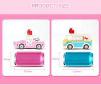 Bloques De Construcción Hello Kitty Coche Autobús Modelo Juguete De Artesanía DIY Para Niños Decoración De Escritorio Regalos De Fiestas - details 6