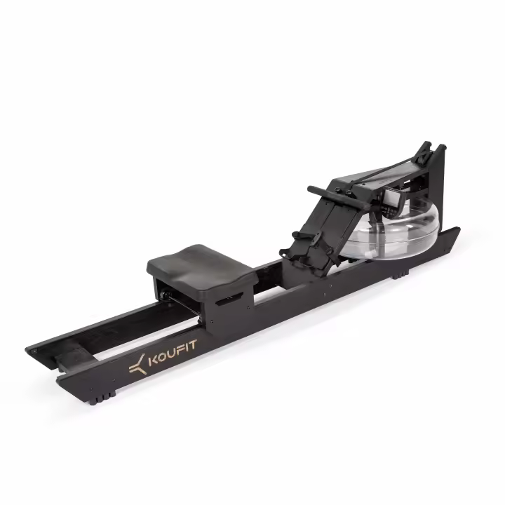 Máquina de Remo de Agua KOU FIT Hydro Rower, Madera de roble Negro - 1