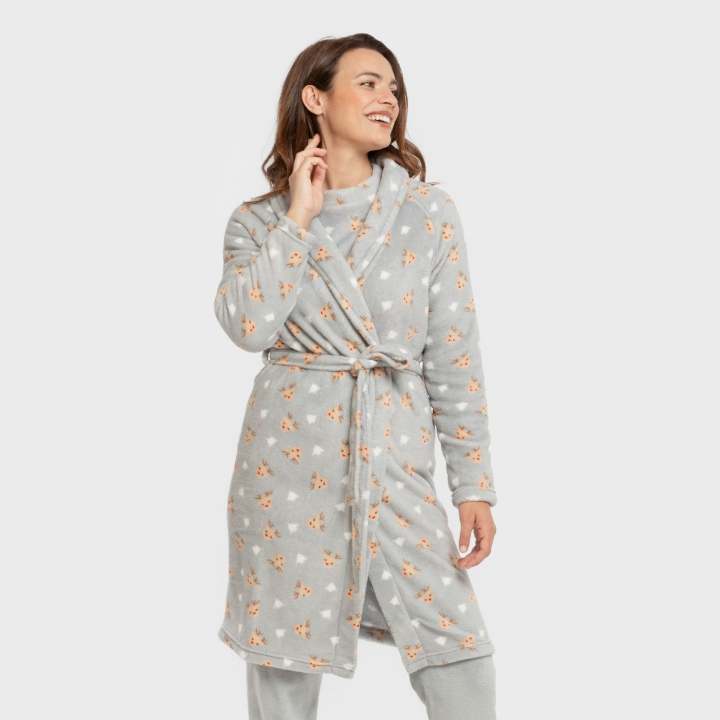 "Bata coralina Tatini Índigo: calidez y comodidad para el invierno, tejido de microfibra esponjoso y de secado rápido, resistente a la humedad, disponible en tallas S a XL, ideal para combinar con pij