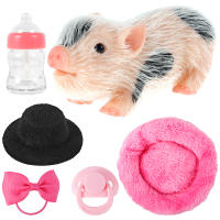 Juguete De Cerditos Mini Set De Muñecos De Silicona Accesorio De Cerdita Reborn Lindo Y Realista Para Recién Nacidos Regalo Para Niños - details 0