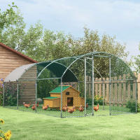 PawHut Gallinero Grande de Madera de Abeto con Bandeja Extraíble Resistente a la Intemperie con 2 Nidos con Techo Abatible 150x100x96.5cm - details 1