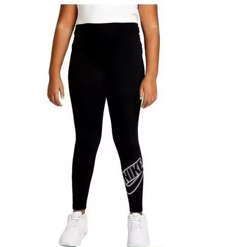 NIKE TIGHT FIT MID RISE JR MALLA LARGA NEG/BLA 010 - 1