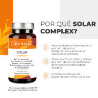 Solar Care Complex 360 - Cápsulas Bronceadoras Solares - Betacaroteno Acelerador Bronceado - Broncea, Protege y Prepara la Piel para la Exposición del Sol - 30 Cápsulas - Nutralie - details 1