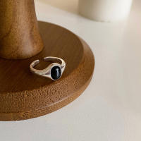 Anillo De Bambú De Jade Hetian Lácteo Platinado En Plata De Ley 925 Para Mujer Y Niña Regalo Joyería Vintage Irregular - details 18