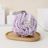 Bola De Ducha Con Perlas Esponja De Baño Con Encaje Scrub Para Espalda Flor De Baño Con Bolitas De Jabón Toalla De Baño Paño De Baño - details 3