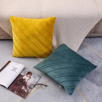 Juego De Cojines De Velours Sólido Y Cuadros Para Sofá Oficina Protección Lumbar Almohadas De Cama Estilo Holandés - details 0