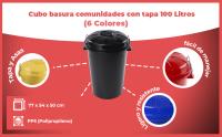 Banner - Cubo basura plastico comunidad con tapa