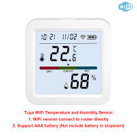 Sensor De Temperatura Y Humedad Zigbee O WiFi Tuya Compatible Con Hogar Connectado Termómetro Soporte De Color Negro O Blanco - details 3