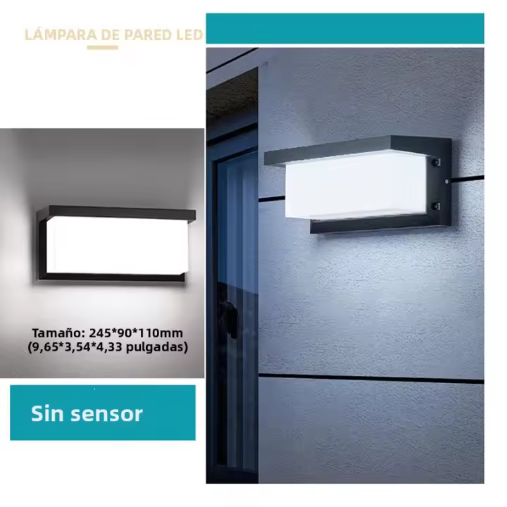 Lámpara De Pared Exterior LED Impermeable Con Sensor De Movimiento Radar Para Iluminación De Jardín Y Balcones Luz Moderna Eficiente Energía AC 85-265V - 1