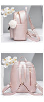 Mochila De Cuero Sintético Rayada Kawaii 3pcs/set Cierre De Cremallera Preppy Estilo Universitario Para Mujer Viajes Casuales Comunicación Diaria - details 11