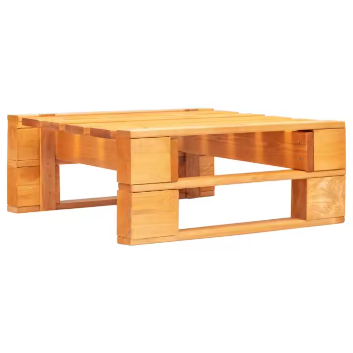 Otomana de Jardín de palets Madera Pino impregnada Marron Miel - 1