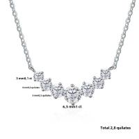 Collar Colgante De Moissanite De 2.8 Carats Para Mujer Joyería Fina De Boda Plata Esterlina 925 Con Certificados Estilo Clásico - details 1