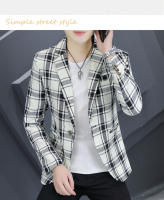 Chaleco a Cuadros Para Hombre Corte Ajustado Estilo Casual Business Moda Elegante Chaqueta De Alta Calidad Para Ocasiones Formales - details 6