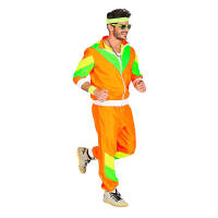 Disfraz Chándal naranja años 80s hippie adulto unisex - details 1