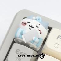 Keycap Anime Lindo Chikawa Hachiware Personalizado De Resina Kawaii Dibujos Animados Para Teclado MX Switch Creativo - details 2