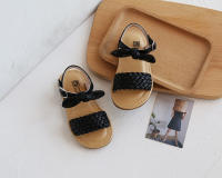 Sandalias De Niña Con Lazo Y Tejido Suave Estilo Bohemio Clásico De Verano Antideslizantes Tobilleras Abiertas Para Niños - details 8