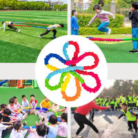 Banda Elástica De Fleece Para Niños Bandas De Resistencia Dinámicas Para Ejercicios Cooperativos Bandas De Estiramiento Para Entrenamiento Cardio En La Pierna Equipamiento De Juegos De Equipo Para Jardín Escolar - details 1