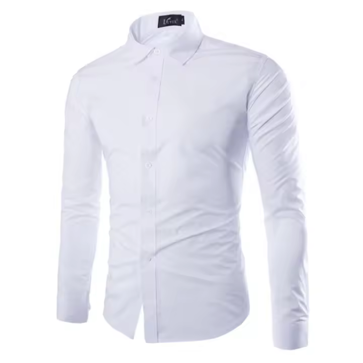 Camisa De Manga Larga Para Hombre En 14 Colores Solidos Estilo Casual Moda Candy Color Para Uso Diario Primavera Y Verano - 1