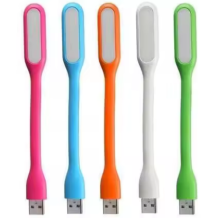 5 unids mini USB lámpara de luz LED, portátil y flexible silicona noche Lámpara de lectura luz para banco de energía PC ordenador portátil - 1