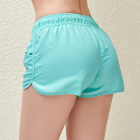 Shorts De Verano Para Mujer Cintura Alta Elástica Con Bolsillos Casual Lace up Knitting Fitness Y Deportes Bottom Loose - details 5