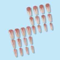 Uñas Postizas Brillantes Cortas En Rosa Estilo Francés Gradient 24 Piezas Uñas Artificiales Reutilizables Para Manicura Falsa - details 14
