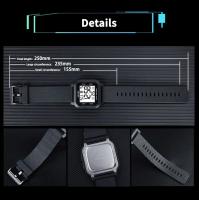 Reloj Deportivo Digital Para Hombre YIKAZE Negro Resistente Al Agua 3Bar Reloj Militar Con Alarma Y Cronómetro Pantalla LED Reloj De Pulsera Electrónico - details 10
