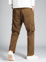 Nuevos Pantalones Cargo Rectos Para Hombre Primavera Otoño Con Multíples Bolsillos Estilo Safari Cotas Medio Peso Cintura Media Tipo Regular - details 5