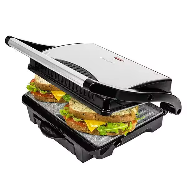 Parrilla eléctrica Cecotec Rock'n Grill 1000W negro/inox - 1
