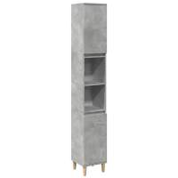 vidaXL Set muebles de baño 2 piezas madera contrachapada gris hormigón - details 2