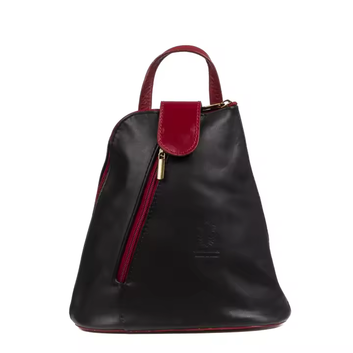 .. Carlotta Bolso mochila Mujer.Piel Auténtica Sauvage. Hecho en Italia. Cuero italiano genuino. - 1