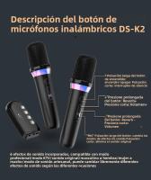 Micrófono De Karaoke DS-K2 Compañero Bluetooth 5.3 Con Luz RGB Y Sistema De Mezcla DSP Para Altavoces Conexión Inalámbrica Para Canto En KTV Y Coche - details 15