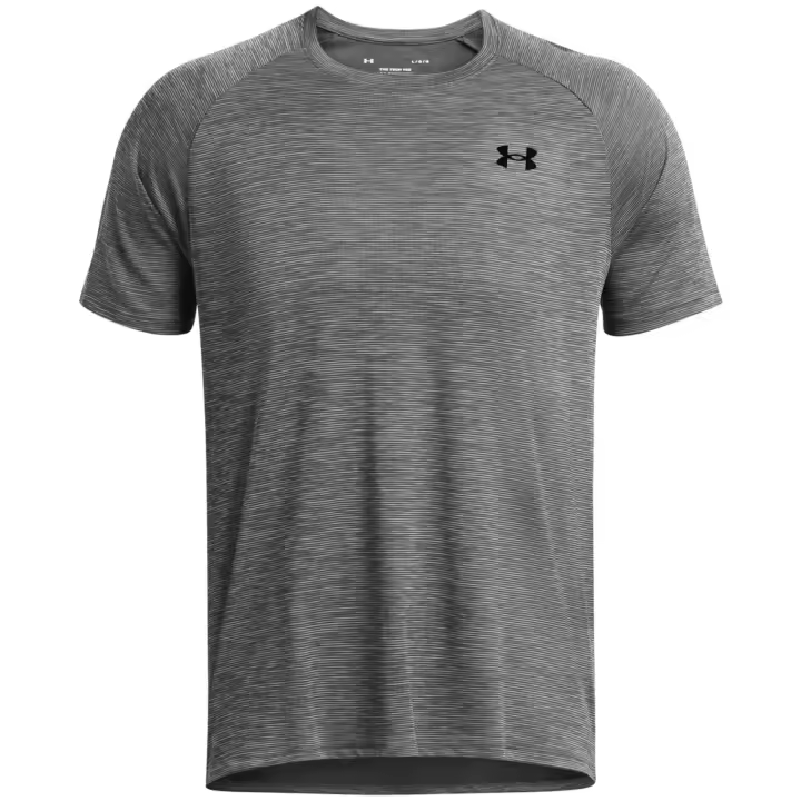 Camiseta de Manga Corta Under Armour Tech Textured para hombre en color gris - 1
