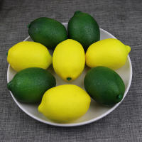 6pcs Limones Artificiales Amarillos/Morados Para Fotografía Y Decoración De Cocina Tamaño Real Frutas Falsas Para El Hogar - details 2