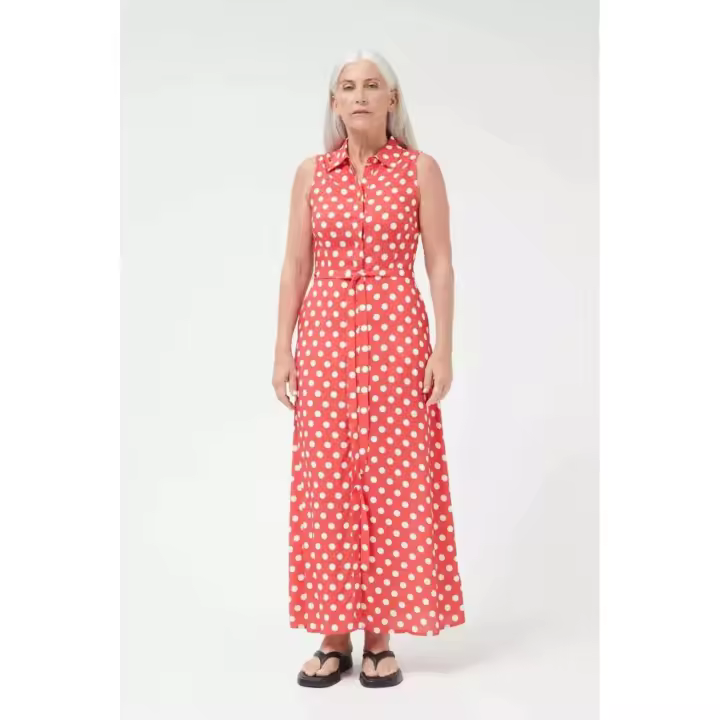 Compañia Fantastica Vestido Mujer Topos Rojo - 1