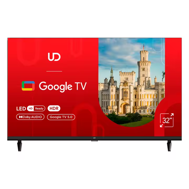 Televisor LED HD Ready de 32" Smart TV con Google TV, Dolby Audio y Chromecast Integrado, WI-FI, Bluetooth - UD 32GHC5210S - 1