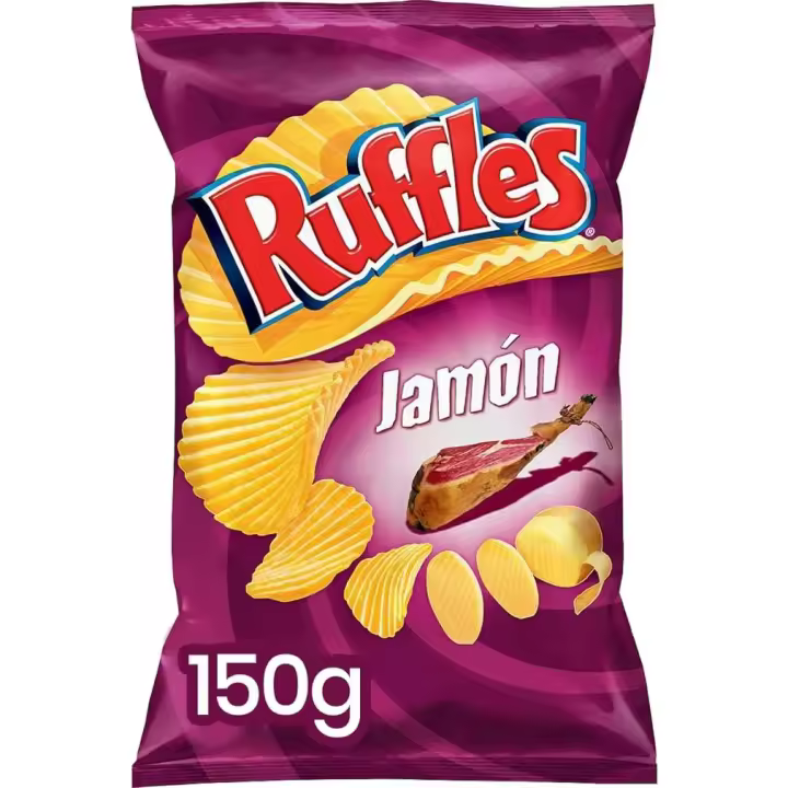PACK de 10 - Ruffles sabor a jamón  sin gluten 10 x 150g - 1