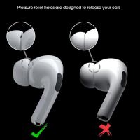 Tops De Oreja Para Airpods pro Reducción De Ruido Silicona Cubierta De Auriculares Para Air Pods pro 1ra Y 2da Generación Eartip Earcap Plug - details 5